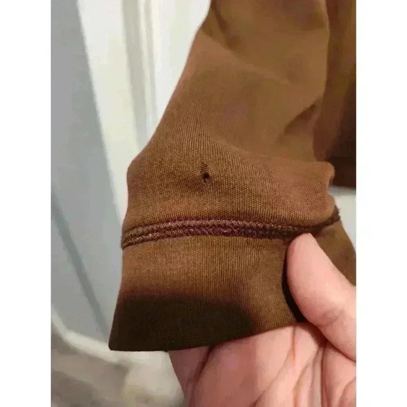 TOMMY BAHAMA Men’s 1/4 Zip Brown Pullover Sweater 100% Pima Cotton Size LARGE - Picture 6 of 9